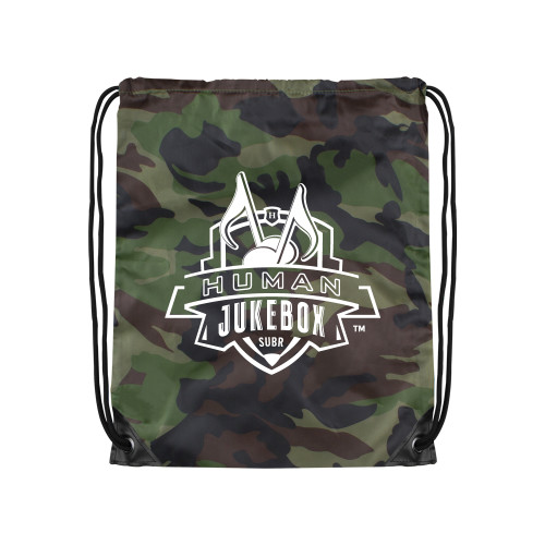  Camo Drawstring Backpack - The Human Jukebox Official Mark