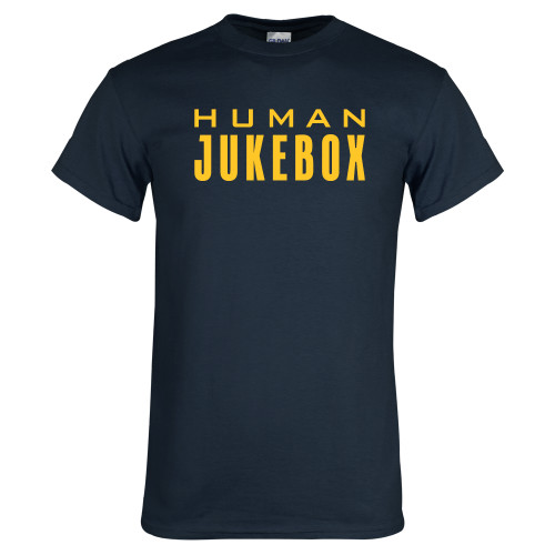  Navy T Shirt - Human Jukebox Wordmark