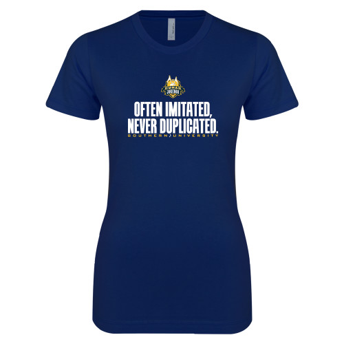  Next Level Womens Navy Boyfriend Tee - Often Imitated