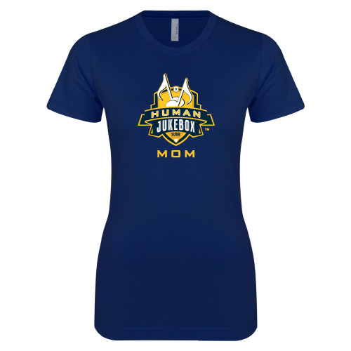  Next Level Womens Navy Boyfriend Tee - Mom