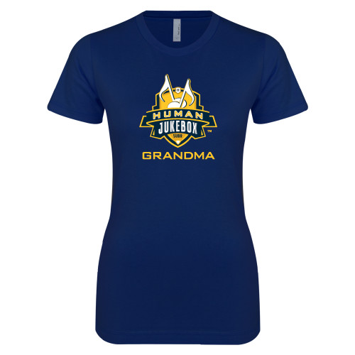  Next Level Womens Navy Boyfriend Tee - Grandma