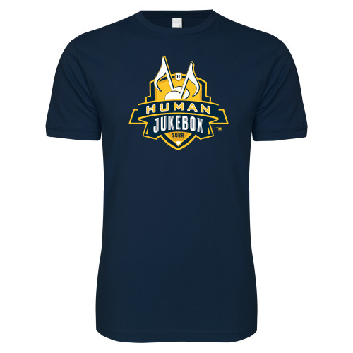  Next Level Navy SoftStyle T Shirt - The Human Jukebox Official Mark