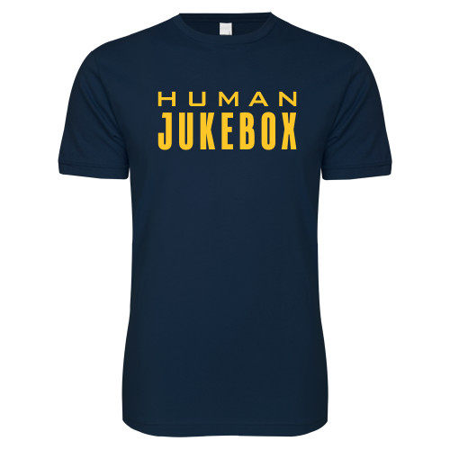  Next Level Navy SoftStyle T Shirt - Human Jukebox Wordmark
