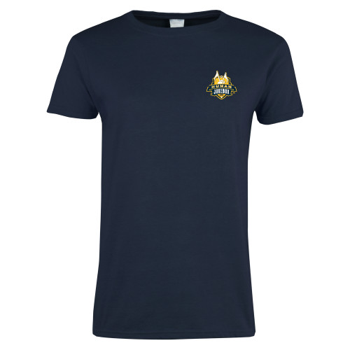  Womens Short Sleeve Navy Tee - The Human Jukebox Official Mark