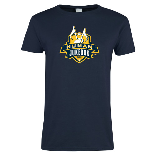  Womens Short Sleeve Navy Tee - The Human Jukebox Official Mark
