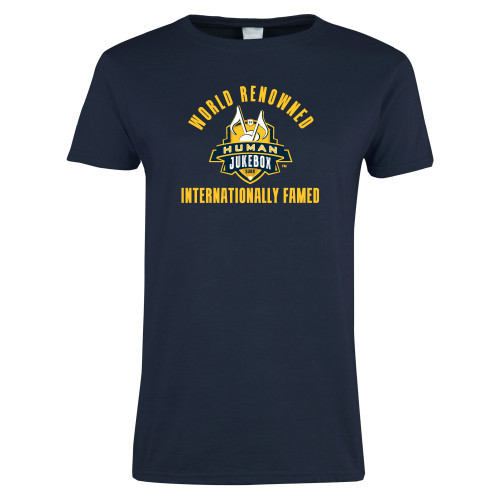  Womens Short Sleeve Navy Tee - World Renowed