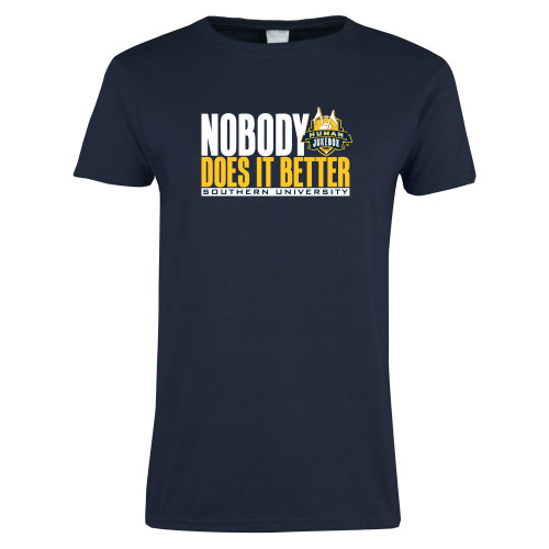  Womens Short Sleeve Navy Tee - Nobody Does It Better Stacked