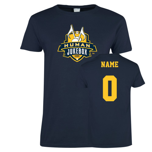  Womens Short Sleeve Navy Tee - The Human Jukebox Official Mark