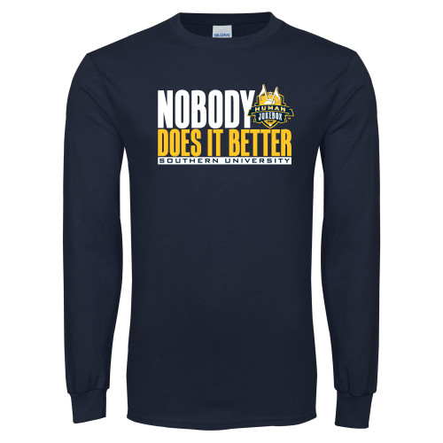  Navy Long Sleeve T-Shirt - Nobody Does It Better Stacked