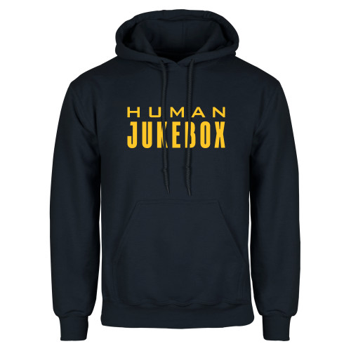  Navy Fleece Hoodie - Human Jukebox Wordmark