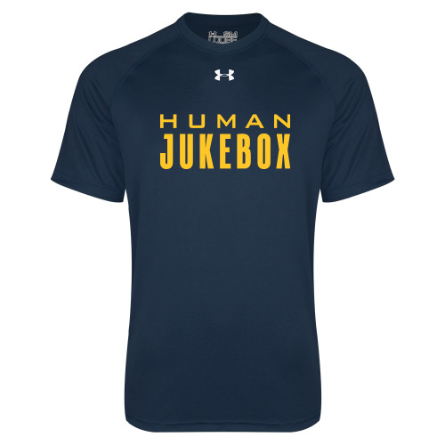  Under Armour Navy Tech Tee - Human Jukebox Wordmark