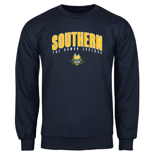  Navy Fleece Crew - Arched Southern The Human Jukebox