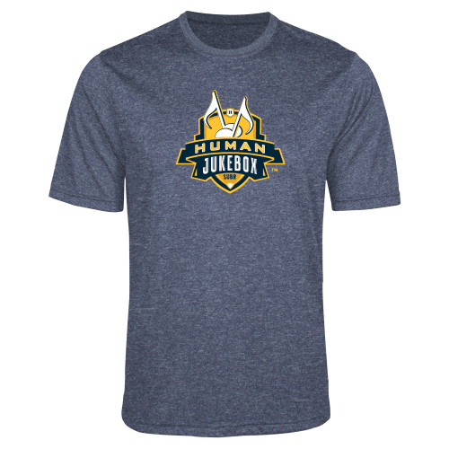  Navy Heather Performance Contender Tee - The Human Jukebox Official Mark