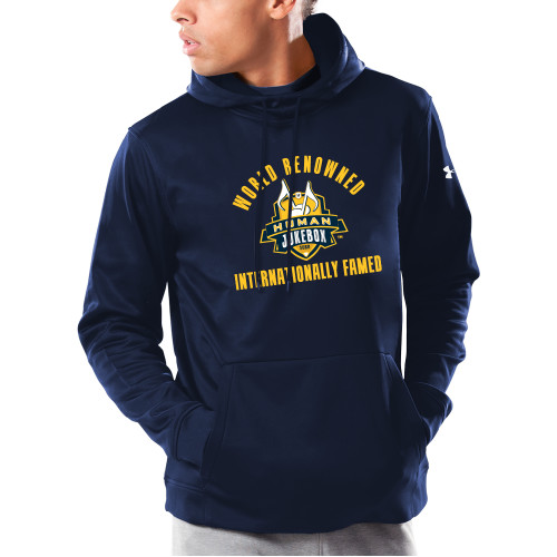  Under Armour Navy Armour Fleece Hoodie - World Renowed