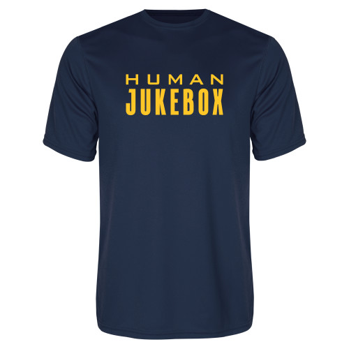  Navy Performance Tee - Human Jukebox Wordmark