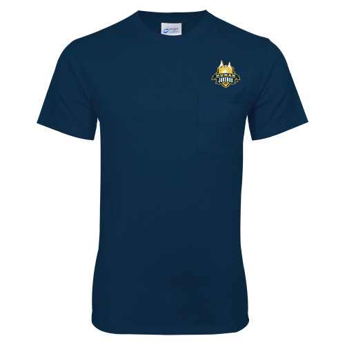  Navy T-Shirt w/Pocket - The Human Jukebox Official Mark