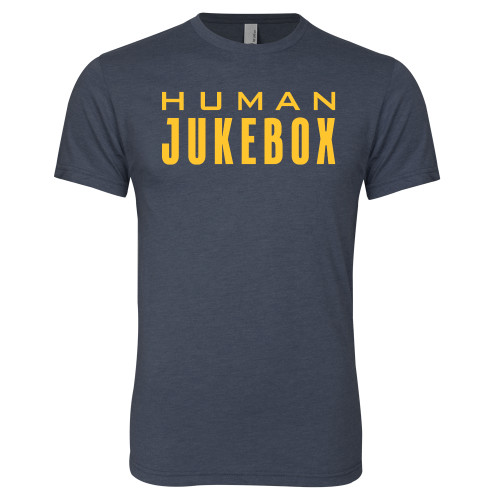  Next Level Navy Triblend Tee - Human Jukebox Wordmark