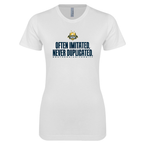  Next Level Womens White Boyfriend Tee - Often Imitated