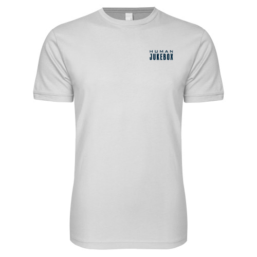  Next Level White SoftStyle T Shirt - Human Jukebox Wordmark