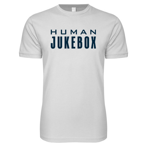  Next Level White SoftStyle T Shirt - Human Jukebox Wordmark
