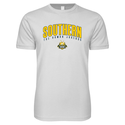  Next Level White SoftStyle T Shirt - Arched Southern The Human Jukebox