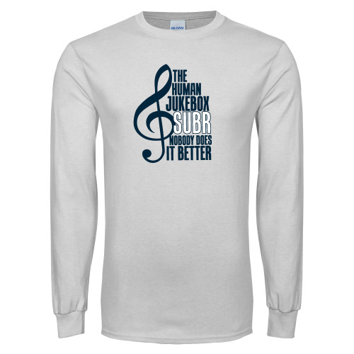  White Long Sleeve T Shirt - Nobody Does it Better Music Note
