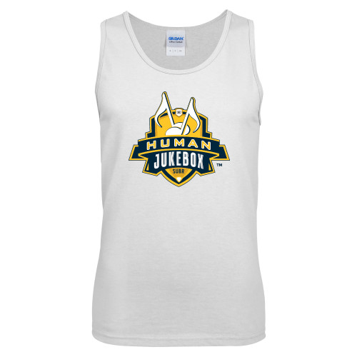 White Tank Top - The Human Jukebox Official Mark