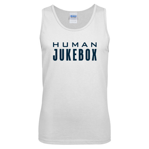  White Tank Top - Human Jukebox Wordmark