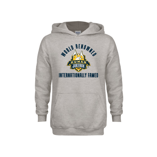  Youth Grey Fleece Hood - World Renowed