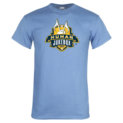  Light Blue T Shirt - The Human Jukebox Official Mark Distressed