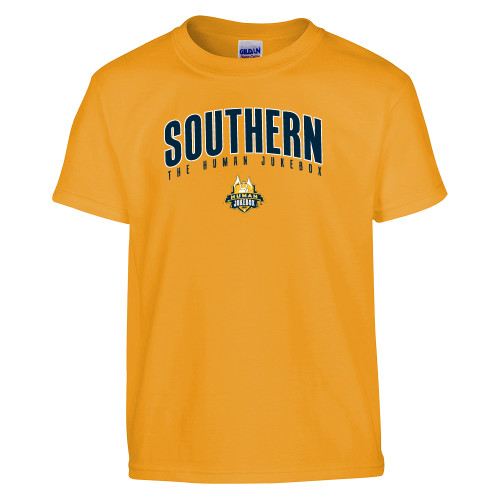  Youth Gold T-Shirt - Arched Southern The Human Jukebox