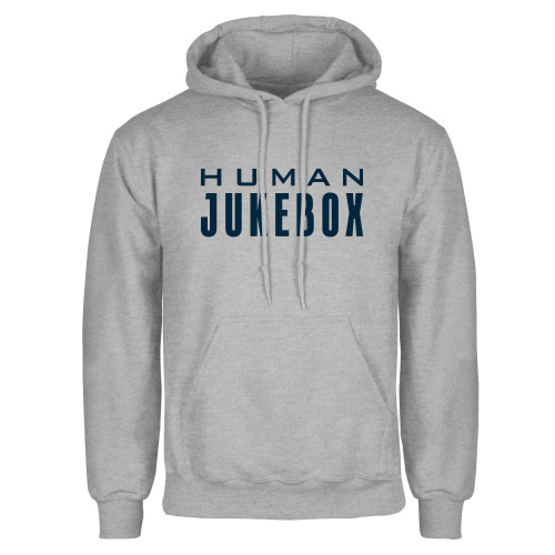  Grey Fleece Hoodie - Human Jukebox Wordmark