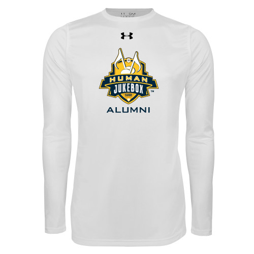  Under Armour White Long Sleeve Tech Tee - Alumni