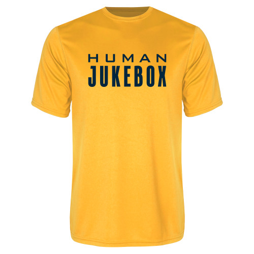  Gold Performance Tee - Human Jukebox Wordmark