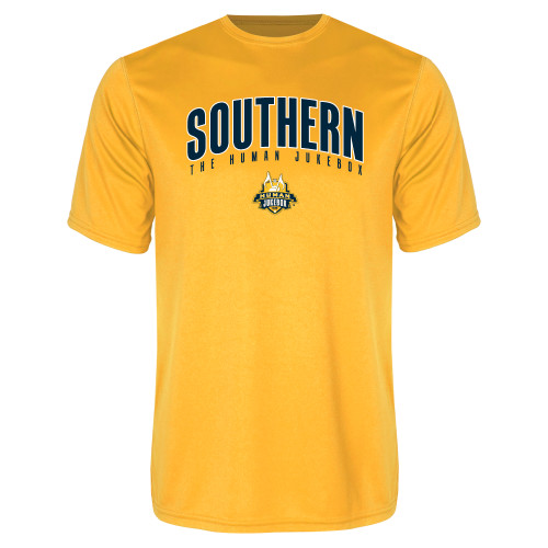  Gold Performance Tee - Arched Southern The Human Jukebox
