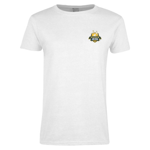  Womens White Short Sleeve Tee - The Human Jukebox Official Mark