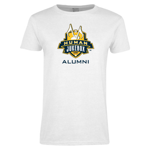  Womens White Short Sleeve Tee - Alumni