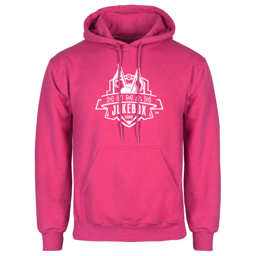 Womens Fuchsia Fleece Hoodie - The Human Jukebox Official Mark