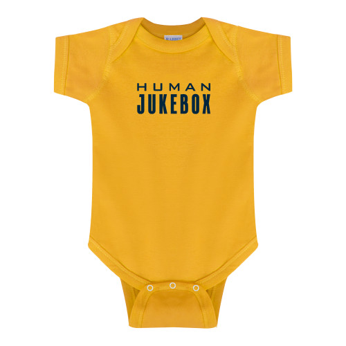 Gold Infant Onesie - Human Jukebox Wordmark