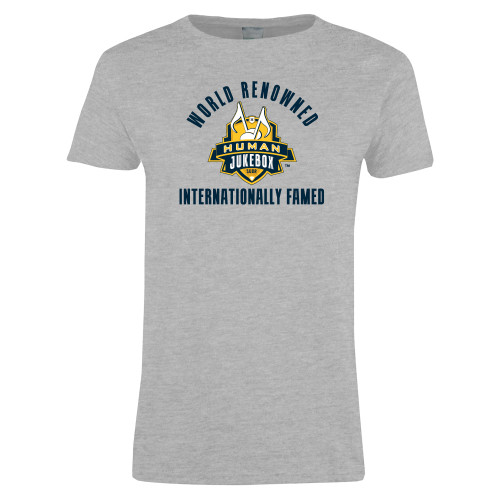  Womens Grey Short Sleeve Tee - World Renowed