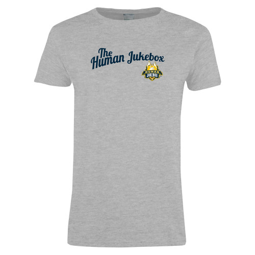  Womens Grey Short Sleeve Tee - The Human Jukebox Script