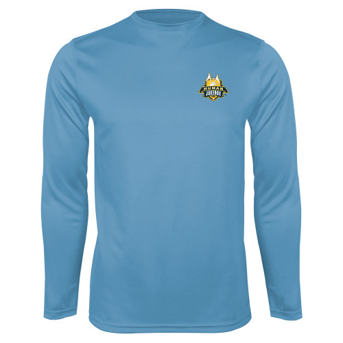  Light Blue Performance Long Sleeve Shirt - The Human Jukebox Official Mark