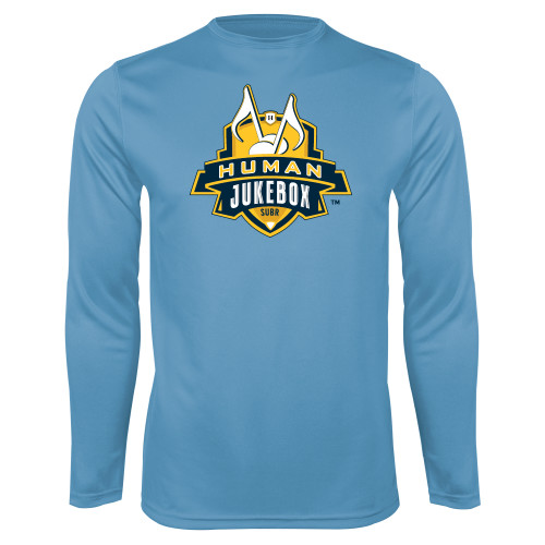  Light Blue Performance Long Sleeve Shirt - The Human Jukebox Official Mark