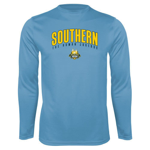  Light Blue Performance Long Sleeve Shirt - Arched Southern The Human Jukebox
