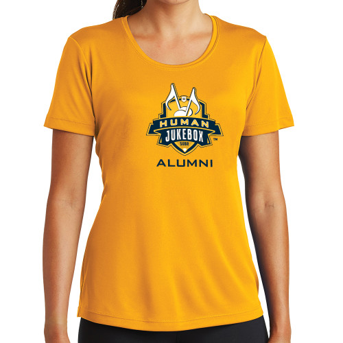 Womens Gold Performance Short Sleeve Tee - Alumni
