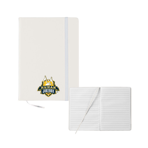  5x7 White Hard Cover Journal - The Human Jukebox Official Mark