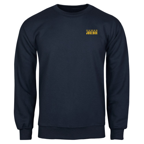  Navy Fleece Crew - Human Jukebox Wordmark