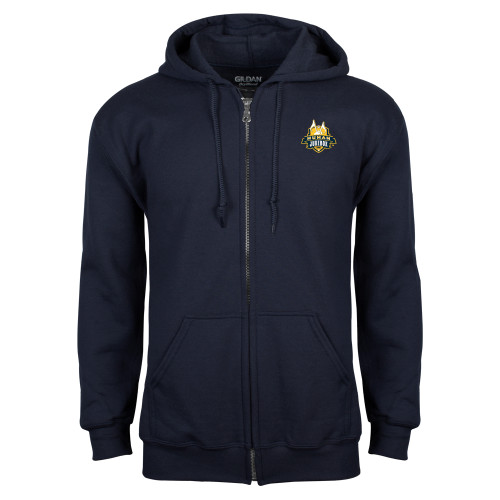  Navy Fleece Full Zip Hoodie - The Human Jukebox Official Mark