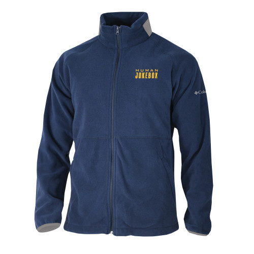  Columbia Navy Everest Ridge Fleece Full Zip Jacket - Human Jukebox Wordmark