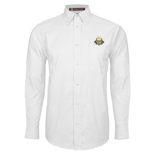  White Oxford Long Sleeve Shirt - The Human Jukebox Official Mark